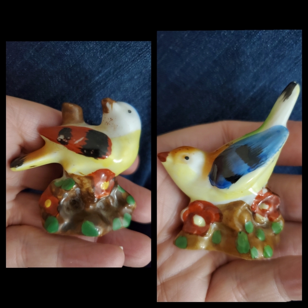 Lot of two Made in occupied Japan vintage bird figurines